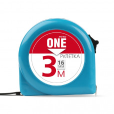 Рулетка измерительная, 3мх16мм, пластиковый корпус, фиксатор, усиленный зацеп, Smartbuy One Tools