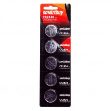 Литиевый элемент питания Smartbuy CR2430/5B (100/2000) (SBBL-2430-5B)