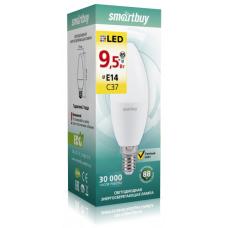 Светодиодная (LED) Лампа Smartbuy-C37-9,5W/3000 (SBL-C37-9_5-30K-E14)