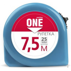 Рулетка измерительная, 7,5мх25мм, пластиковый корпус, фиксатор, усиленный зацеп, Smartbuy One Tools