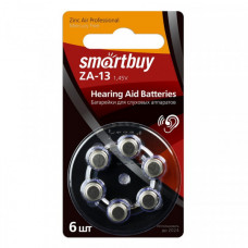 Батарейка для слуховых аппаратов Smartbuy A13-6B (SBZA-A13-6B)