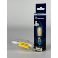 Светодиодная (LED) Лампа FIL Smartbuy-C37-12Вт/4000К/E14 (SBL-C37F-12-40K-E14)