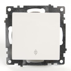 Переключатель 1-клавишный (механизм), STEKKER GLS10-7105-01, 250V, 10А, серия Катрин, белый