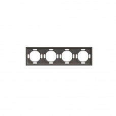 Рамка STEKKER, PFR00-5004-09 4-местная, серия Эмили, антрацит, soft touch
