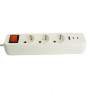 Удлинитель 3-местный с/з с выключ. STEKKER HM071-31-03 3x1мм2, 3м, 250В, 16А, 1USB+2C, 2.4A, сер Home, белый