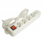 Удлинитель 4-местный с/з с выключ. STEKKER HM071-41-05 3x1мм2, 5м, 250В, 16А, 1USB+2C, 2.4A, сер Home, белый