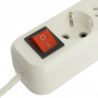 Удлинитель 4-местный с/з с выключ. STEKKER HM071-41-05 3x1мм2, 5м, 250В, 16А, 1USB+2C, 2.4A, сер Home, белый