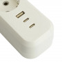 Удлинитель 4-местный с/з с выключ. STEKKER HM071-41-05 3x1мм2, 5м, 250В, 16А, 1USB+2C, 2.4A, сер Home, белый