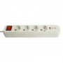 Удлинитель 4-местный с/з с выключ. STEKKER HM071-41-05 3x1мм2, 5м, 250В, 16А, 1USB+2C, 2.4A, сер Home, белый