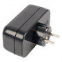 Разветвитель сетевой 2-местный с/з STEKKER ADP16-22-20 250V, 16A, ABS огнеустойчивый пластик, черный