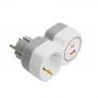 Разветвитель сетевой на 1 выход с/з STEKKER 250В, 16А, USB A+ Type C, 2,4А, PD, белый/серый, ADP16-16-20