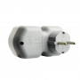 Разветвитель сетевой на 1 выход с/з STEKKER 250В, 16А, USB A+ Type C, 2,4А, PD, белый/серый, ADP16-16-20