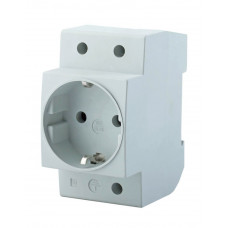 Розетка на DIN-рейку STEKKER PST16-70-20 2P+PE 16А, серый