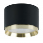 Светильник потолочный Feron Barrel DUET HL459 12W, 230V,GX53, черный + золото IP20