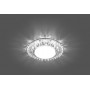Светильник встраиваемый с белой LED подсветкой Feron CD4025 потолочный GX53 без лампы прозрачный