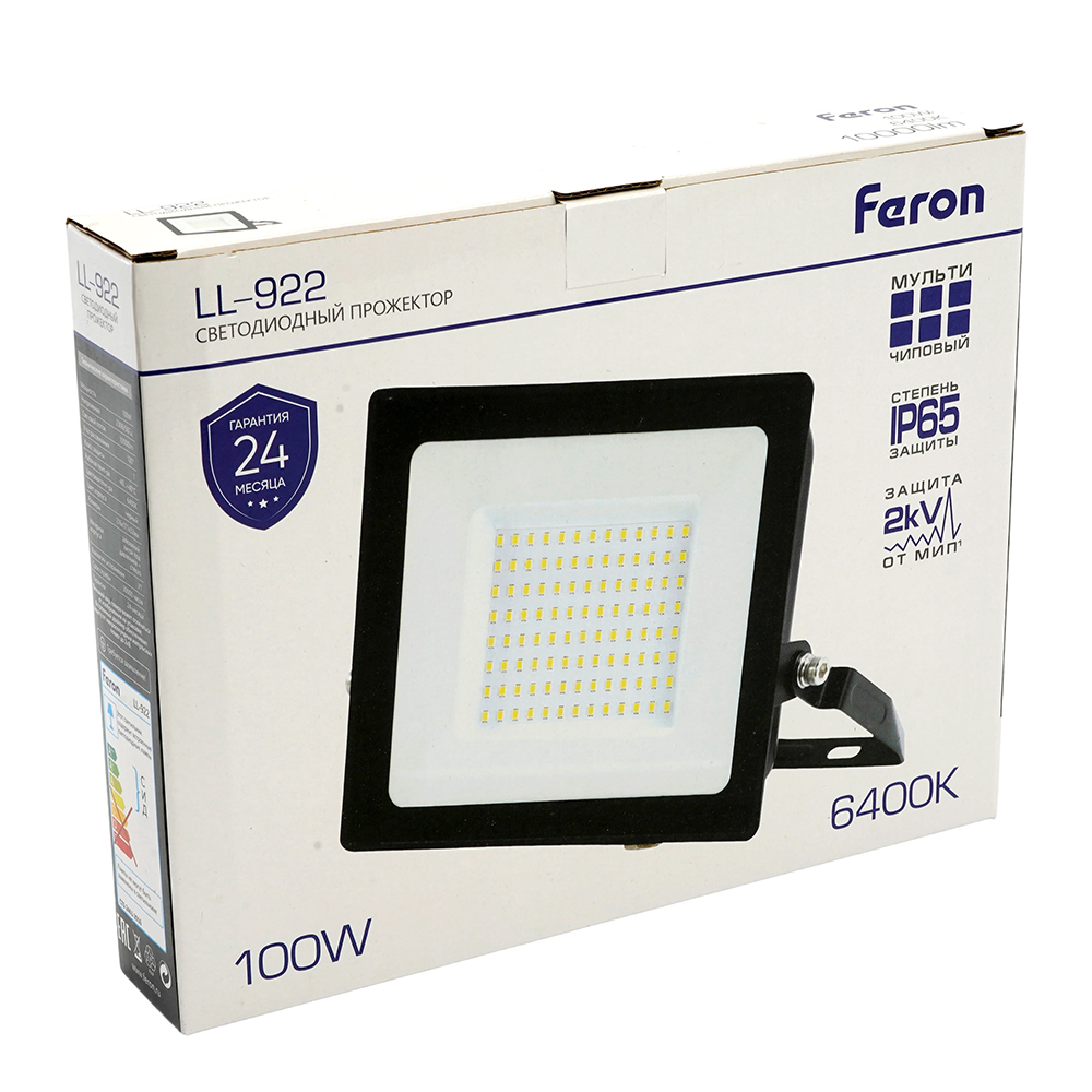 Светодиодный прожектор Feron LL-922 IP65 100W 6400K