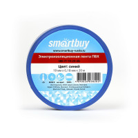 Изолента Smartbuy,  0.18х19мм, 20 метров, синяя