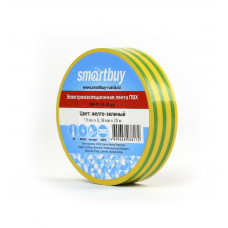 Изолента Smartbuy,  0.18х19мм, 20 метров, желто-зеленая