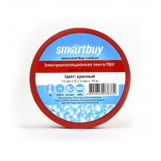 Изолента Smartbuy,  0.13х15мм, 10 метров, красная