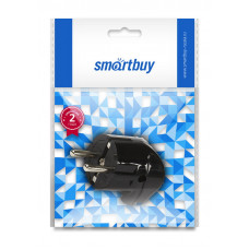 Вилка Smartbuy, угловая с заземлением черная 16А 250В