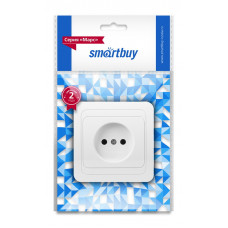 Розетка 1-местная без заземления 10А белая "Марс", Smartbuy