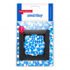 Рамка 1-местная пластик черная, "Нептун" Smartbuy