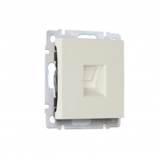 Розетка компьютерная RJ-45, бежевая, "Нептун" Smartbuy