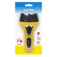 Аккумуляторный светодиодный фонарь 15+10 LED Smartbuy с прямой зарядкой, желтый
