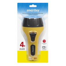 Аккумуляторный светодиодный фонарь 4 LED Smartbuy с прямой зарядкой, желтый