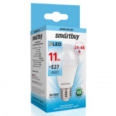 Светодиодная (LED) Лампа Smartbuy-A60_24-48В-11W/4000/E27